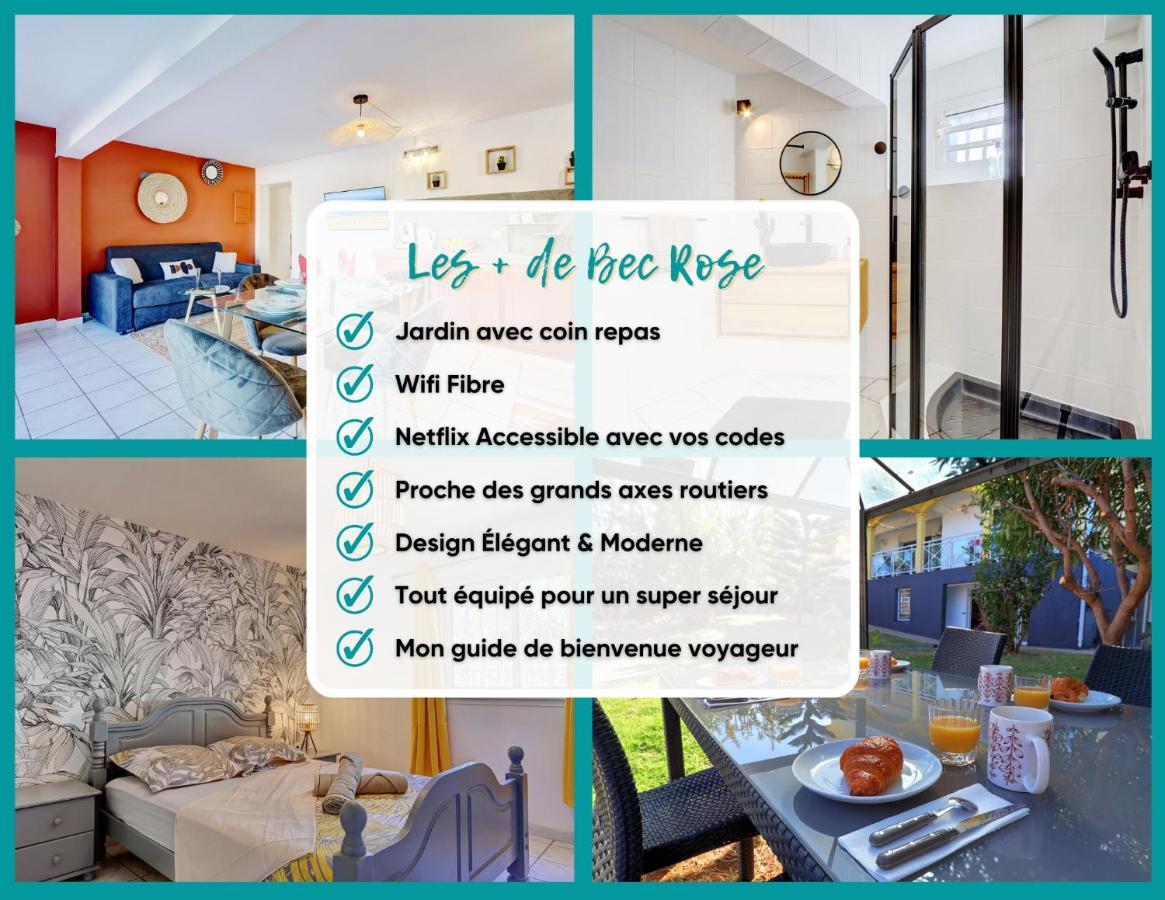 Bec Rose - Clim - Wi-Fi - Jardin Saint-Leu Exterior foto